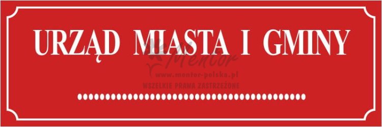 Tablica "Urząd Miasta i Gminy"