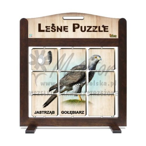 GRA MOBILNA - LEŚNE PUZZLE "JASTRZĄB GOŁĘBIARZ / RYBOŁÓW" - (wizualizacja poglądowa)