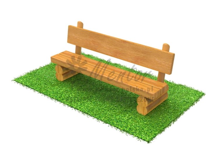 Ławka C24 z oparciem - 160 cm (wizualizacja poglądowa)