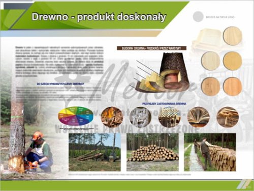 Tablica edukacyjna "Drewno - produkt doskonały"