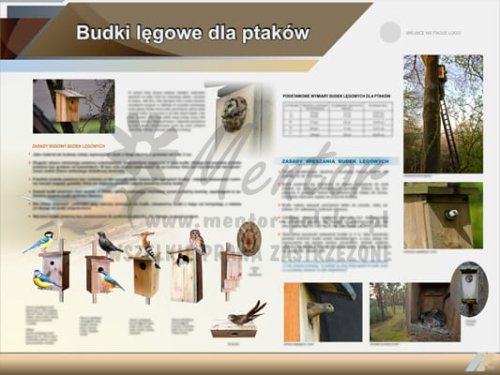 Tablica edukacyjna "Budki lęgowe dla ptaków"
