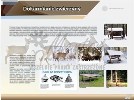 Tablica edukacyjna "Dokarmianie zwierzyny"