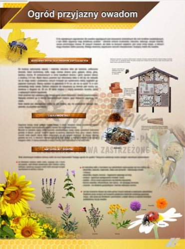Tablica edukacyjna pszczelarska "Ogród przyjazny owadom"