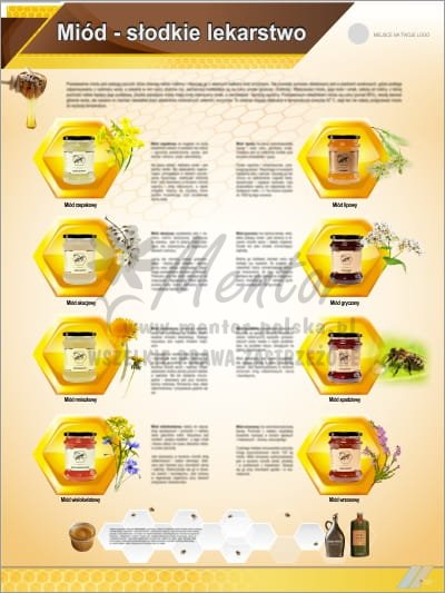 Tablica edukacyjna pszczelarska "Miód - słodkie lekarstwo"