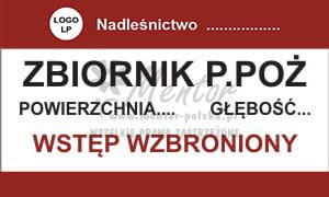 PP03 tablica zbiornik ppoż wstęp wzbroniony