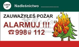 PP11 Tablica zauważyłeś pożar alarmuj!