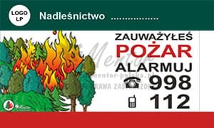 PP15 Tablica zauważyłeś pożar alarmuj!