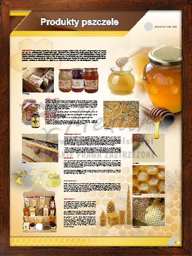 Tablica pszczelarska "Produkty pszczele" w ramce