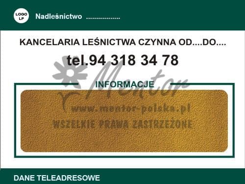 Tablica informacyjna, ogłoszeniowa - „INFORMACJE”