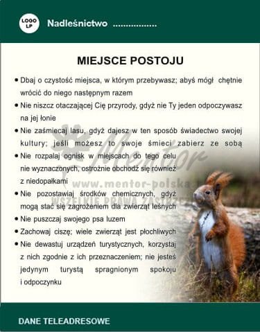 Tablica parkingowa z regulaminem (p17)