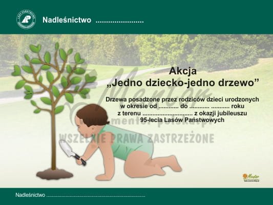 Tablica informacyjna "Jedno dziecko - jedno drzewo"