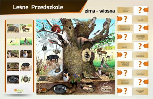 Tablica magnetyczna "Leśne Przedszkole zima-wiosna"