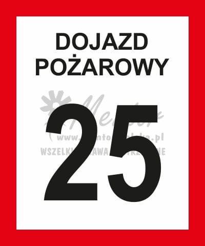 Dojazd pożarowy - wariant A