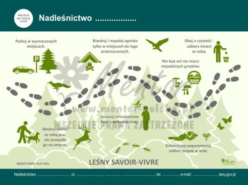 Tablica informacyjna "Leśny savoir-vivre"