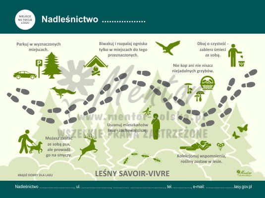 Tablica informacyjna "Leśny savoir-vivre"