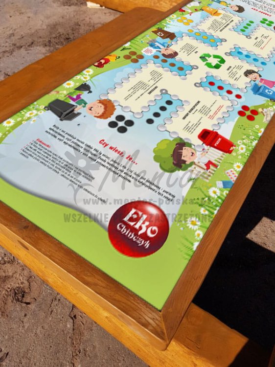 BALI - Ławostół z grą edukacyjną (wariant Premium) - realizacja, tematyka: EKO Chińczyk