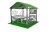 Aluminiowa wiata edukacyjna 310x280 cm - 1 ławostół + tablica edukacyjna