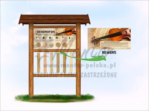 Xylofon - Dendrofon - dąb i brąz bez ławki