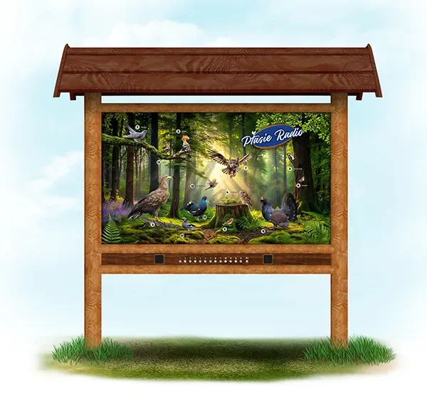 Ptasie radio  (dąb i brąz bez ławki)