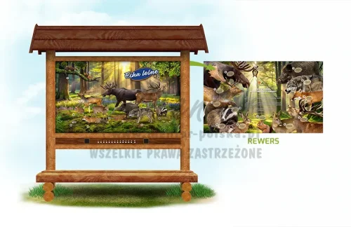 Echa leśne (dąb i brąz z ławką)