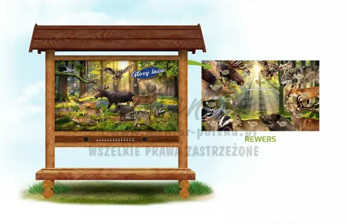 Głosy lasu  (dąb i brąz z ławką)