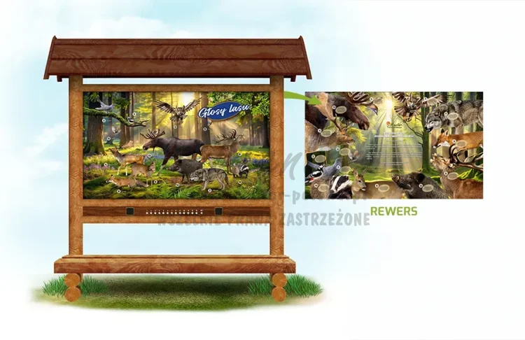 Głosy lasu  (dąb i brąz z ławką)