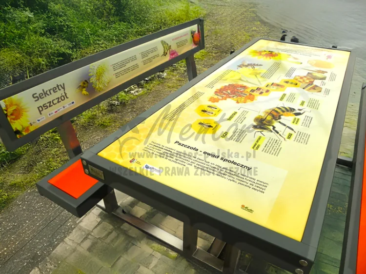 Stół edukacyjny MENSA z opraciem z nadrukiem