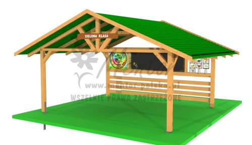 Wiata Edukacyjna - Amfiteatr z grami edukacyjnymi WAA01 - bez ławostołów