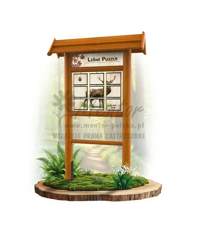 LEŚNE PUZZLE - JELEŃ SZLACHETNY - BYK ŁANIA - DĄB_webp.webp