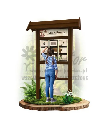 LEŚNE PUZZLE - JELEŃ SZLACHETNY - BYK ŁANIA - BRĄZ_webp.webp