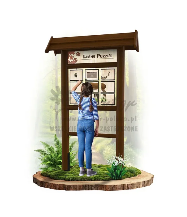 LEŚNE PUZZLE - JELEŃ SZLACHETNY - BYK ŁANIA - BRĄZ_webp.webp