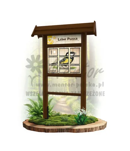 LEŚNE PUZZLE - SIKORA BOGATKA SIKORA MODRA - BRĄZ_webp.webp