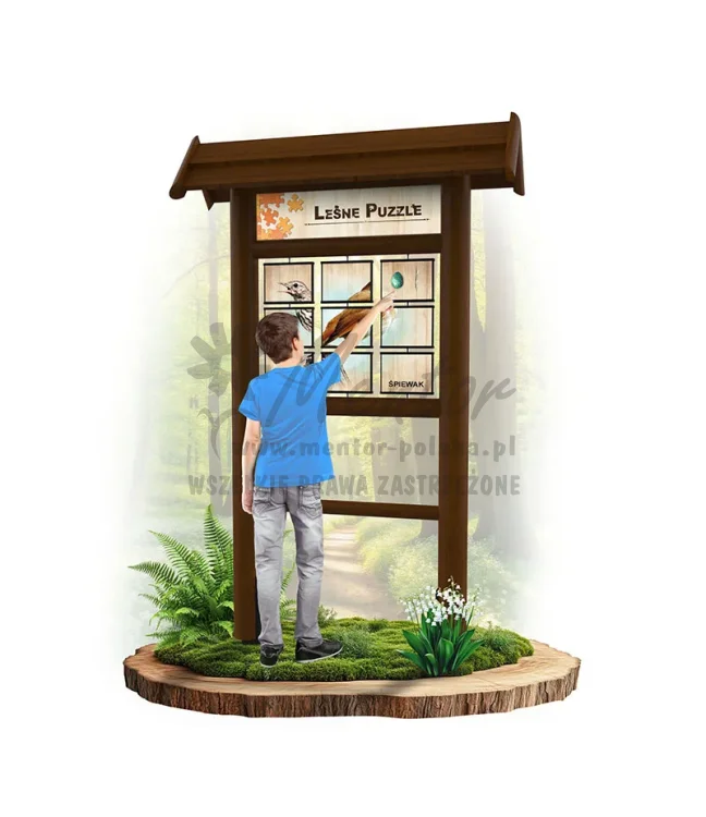 LEŚNE PUZZLE - SŁOWIK RDZAWY DROZD ŚPIEWAK - BRĄZ_webp.webp