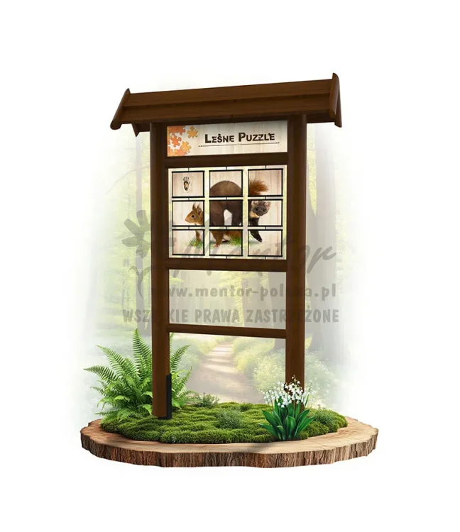 LEŚNE PUZZLE - WIEWIÓRKA KUNA - BRĄZ_webp.webp