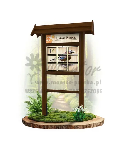 LEŚNE PUZZLE - SÓJKA ZIĘBA - BRĄZ_webp.webp