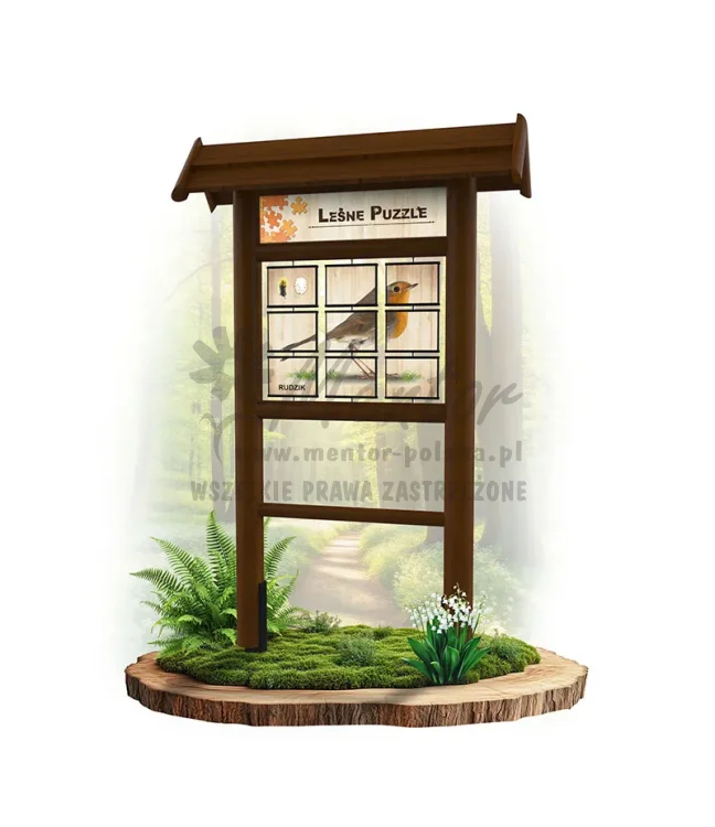 LEŚNE PUZZLE - RUDZIK ZIĘBA - BRĄZ_webp.webp