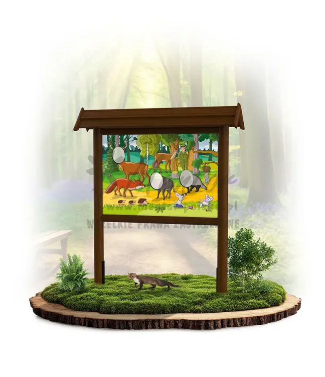 FŚ04 - Fotościanka Ssaki leśne_150x100_brąz_webp.webp