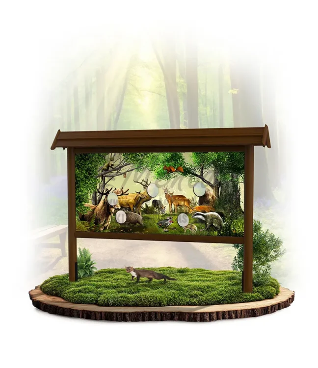 FŚ Fotościanka Ssaki leśne - wersja rysowana_249x100_brąz_webp.webp