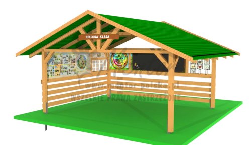 Wiata Edukacyjna - Amfiteatr z grami edukacyjnymi WAA02 bez ławostołów