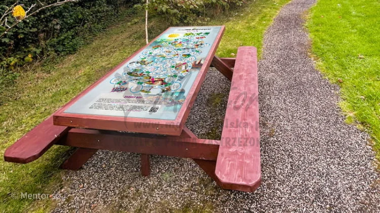 ALI - Ławostół z grą edukacyjną (wariant ekonomiczny), realizacja, tematyka: Żyj ekologicznie