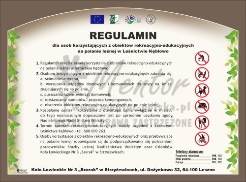 REGULAMIN KORZYSTANIA Z OBIEKTÓW REKREACYJNO-EDUKACYJNYCH