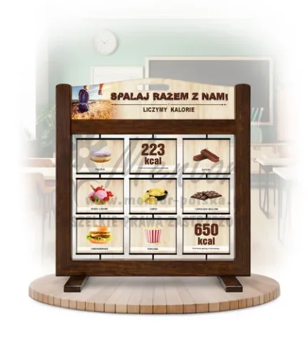 Seria poznawcza (gra mobilna) - Spalaj razem z nami - liczymy kalorie kolor brąz