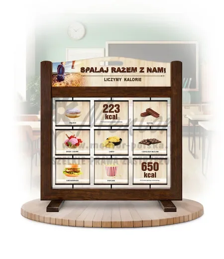 Seria poznawcza (gra mobilna) - Spalaj razem z nami - liczymy kalorie kolor brąz