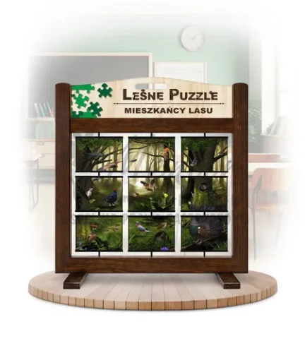 Leśne puzzle (gra mobilna) - Mieszkańcy Lasu_rewers kolor brąz