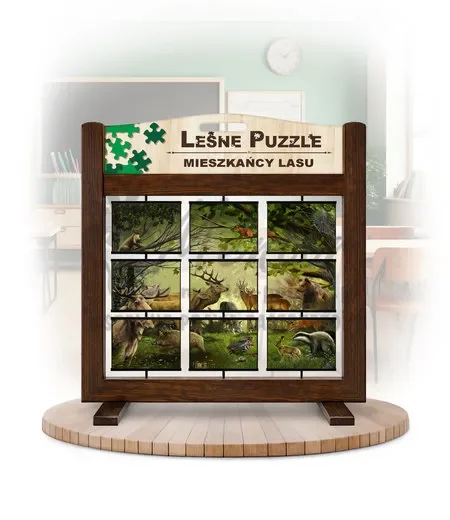 Leśne puzzle (gra mobilna) - Mieszkańcy Lasu_awers kolor brąz