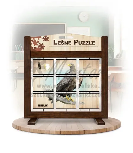 Leśne puzzle (gra mobilna) - Bielik i Myszołów_awers kolor brąz