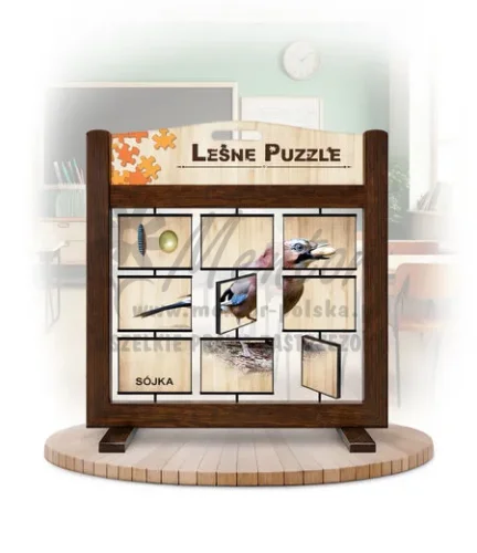 Leśne puzzle (gra mobilna) - Sójka i Zięba_awers kolor brąz