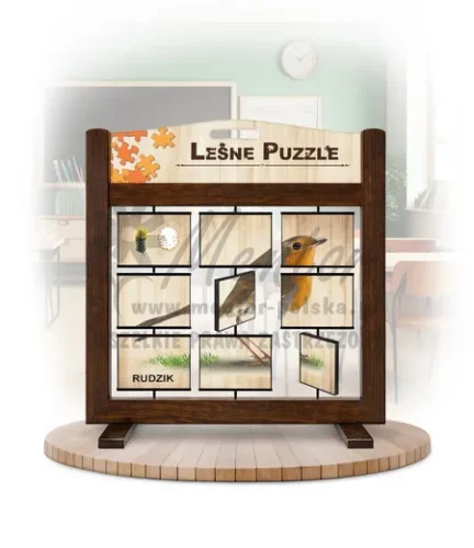 Leśne puzzle (gra mobilna) - Kowalik i Rudzik_awers kolor brąz