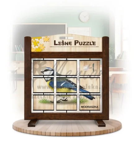 Leśne puzzle (gra mobilna) - Sikora bogatka i Sikora modra_rewers kolor brąz