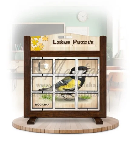 Leśne puzzle (gra mobilna) - Sikora bogatka i Sikora modra_awers